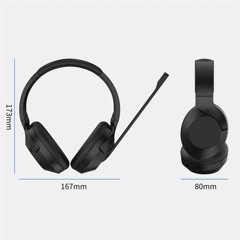 OY832 USB Wired Ear Hook Headset ENC Dual Microphone Noise Canceling Headphones for Team Meetings