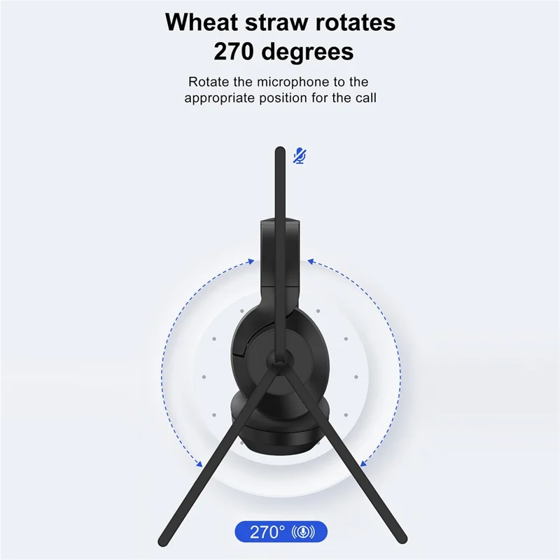 OY832 USB Wired Ear Hook Headset ENC Dual Microphone Noise Canceling Headphones for Team Meetings