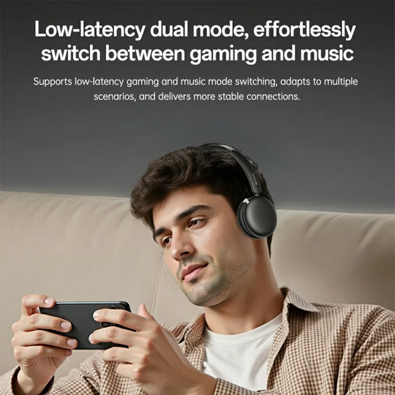 YESIDO EP13 Draadloze Hoofdtelefoon ANC+ENC Bluetooth-compatibele Headset - Zwart