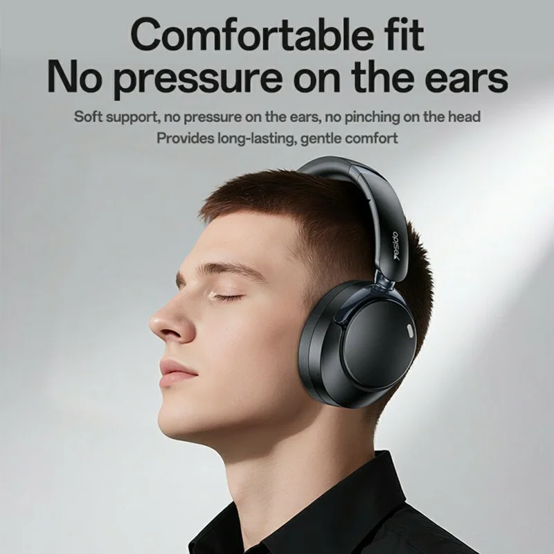 YESIDO EP11 Draadloze Hoofdtelefoon ANC+ENC Bluetooth-compatibele Hoofdtelefoon met Microfoon - Zwart