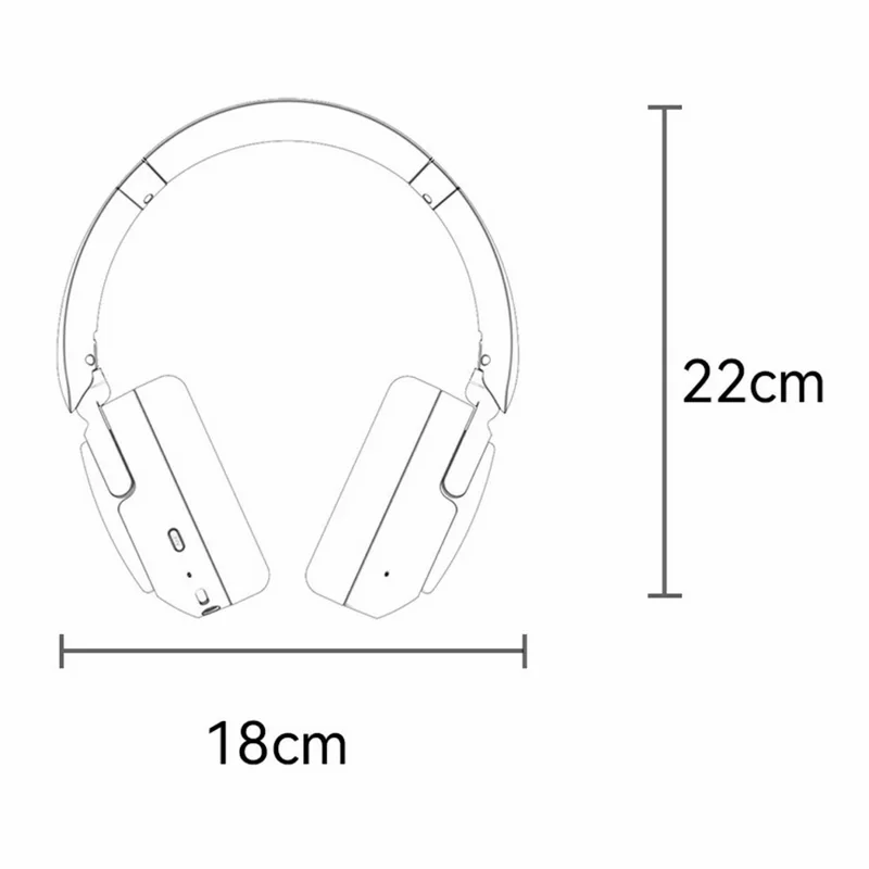 YESIDO EP11 Draadloze Hoofdtelefoon ANC+ENC Bluetooth-compatibele Hoofdtelefoon met Microfoon - Zwart