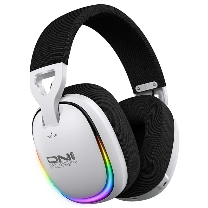 ONIKUMA GT805 4 Modes Wireless / Wired Gaming Headset Over-Ear Headphones with RGB Light - White