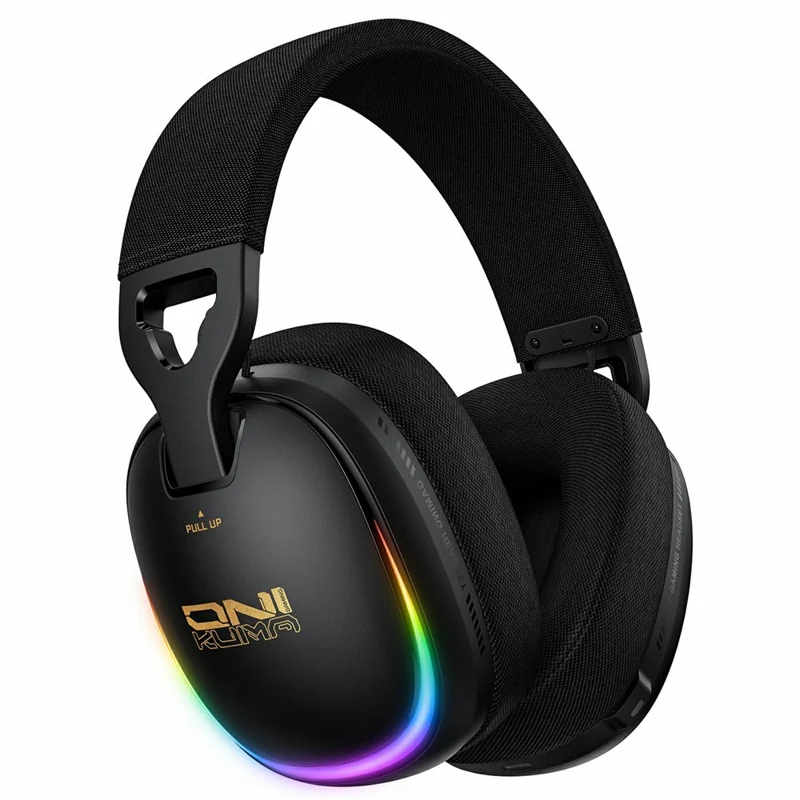 ONIKUMA GT805 Auscultadores Gaming com Fios e Sem Fios com 4 Modos, Auscultadores Circumaurais com Luz RGB - Preto