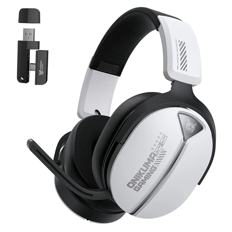 ONIKUMA GT887 Gaming Headphones with Microphone 4 Modes Wireless / Wired Over-Ear Headset - White