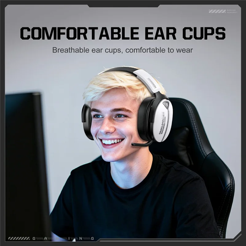 ONIKUMA GT887 Gaming Headphones with Microphone 4 Modes Wireless / Wired Over-Ear Headset - White