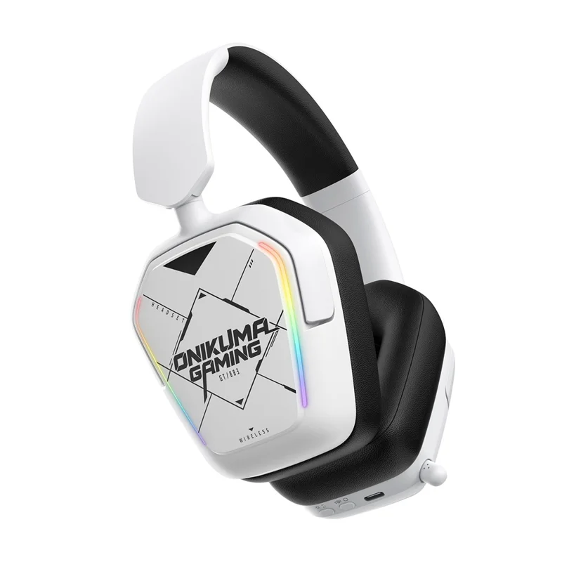ONIKUMA GT883 Wireless Gaming Headset 4 Mode Bluetooth-Compatible Headphones with Microphone - White