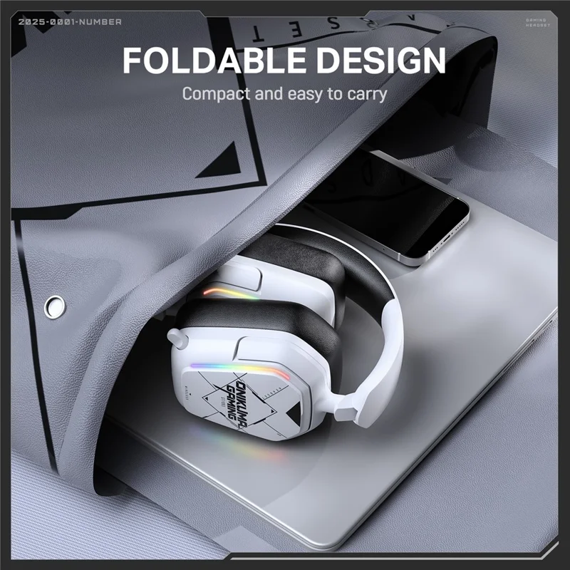 ONIKUMA GT883 Wireless Gaming Headset 4 Mode Bluetooth-Compatible Headphones with Microphone - White