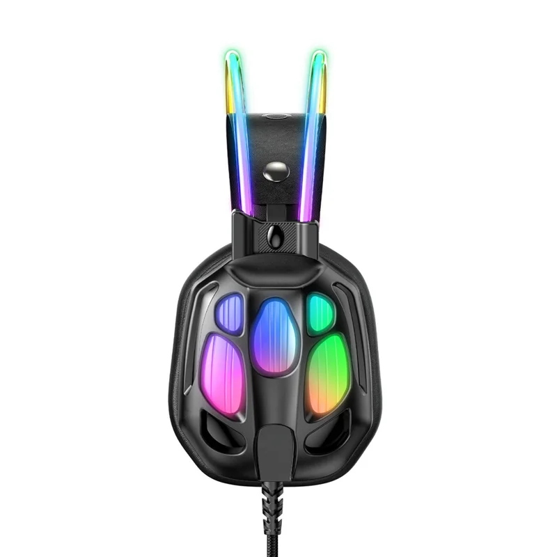 ONIKUMA X89 Gaming-Headset RGB Kabelgebundene Over-Ear-Kopfhörer mit Mikrofon für PC/Laptop-Nutzung – Schwarz