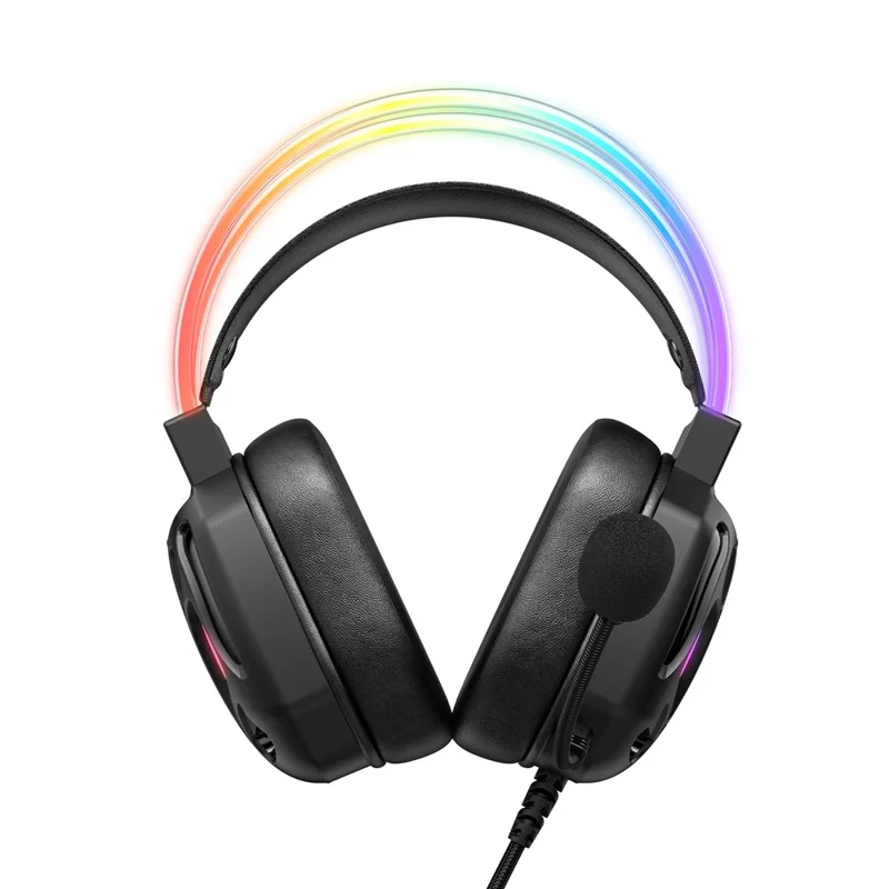 ONIKUMA X89 Gaming-Headset RGB Kabelgebundene Over-Ear-Kopfhörer mit Mikrofon für PC/Laptop-Nutzung – Schwarz