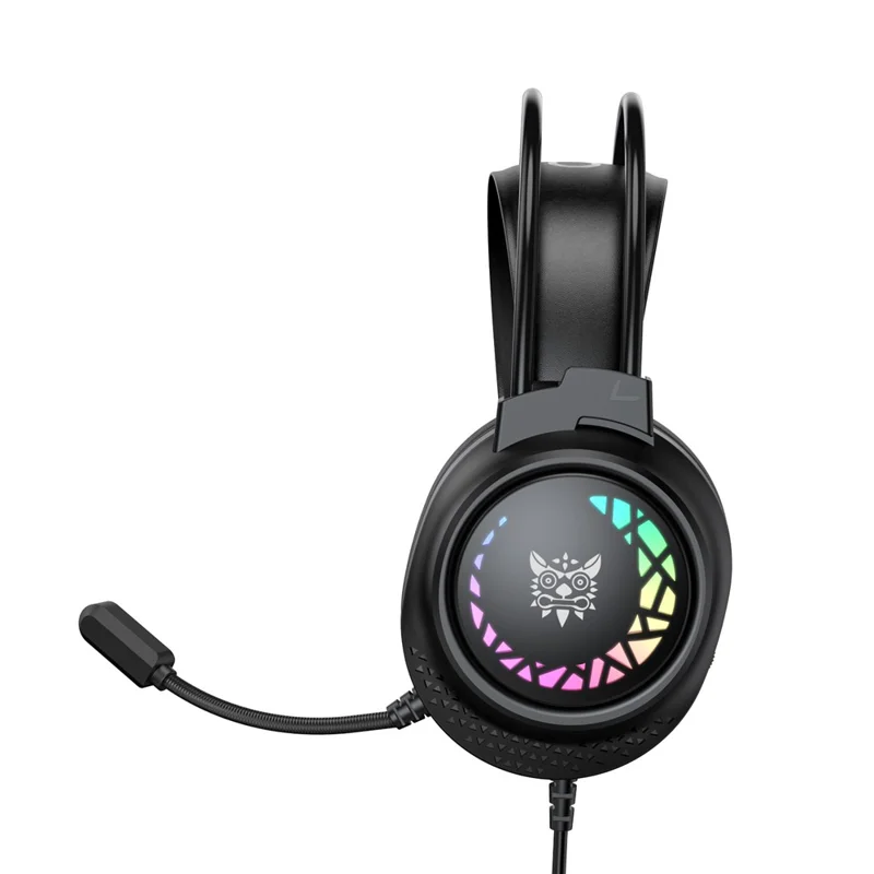 ONIKUMA X92 Gaming Headset RGB LED Wired Over Ear Headphones with Microphone For PC PS5 Gaming - Black