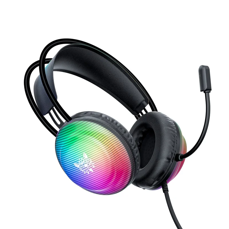 ONIKUMA X29 Gaming Headset Wired Over Ear with Microphone RGB Lighting For PC  /  Console Gaming - Black