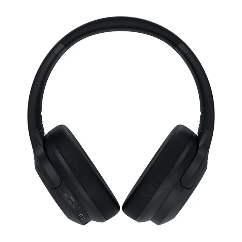 DEVIA EM203 EarBass Pro1 Bluetooth-kompatibla trådlösa huvudtelefoner, vikbara över örat med ANC-huvudtelefoner - Svart