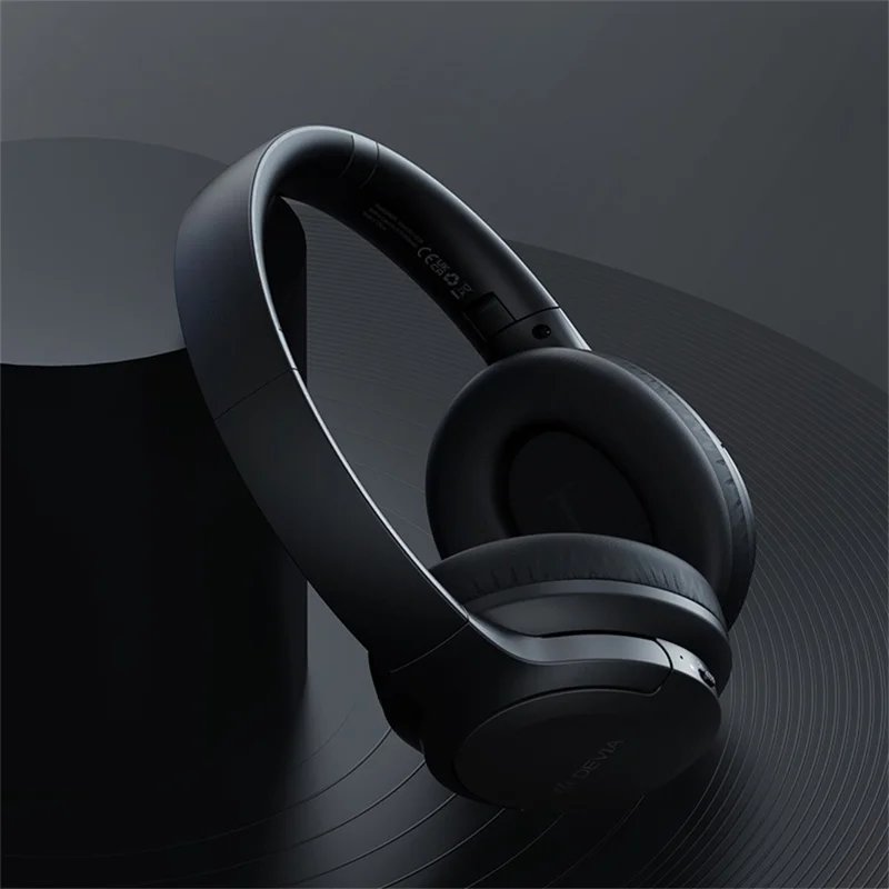 DEVIA EM203 EarBass Pro1 Bluetooth-kompatibla trådlösa huvudtelefoner, vikbara över örat med ANC-huvudtelefoner - Svart