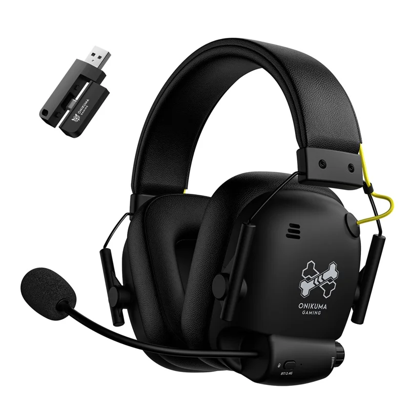 ONIKUMA GT888 4-режимная игровая гарнитура с поддержкой Bluetooth, 2.4G беспроводные наушники - Черные