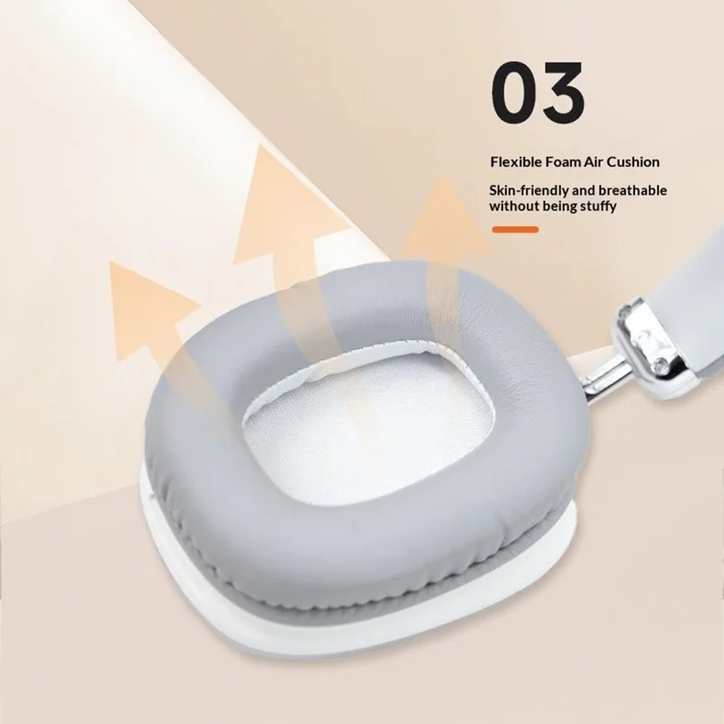 ERAZER EM-Z03MAX Bluetooth-compatible Headphone NAC Noise Cancelling Low Latency Headset (Invested By Lenovo) - Silver