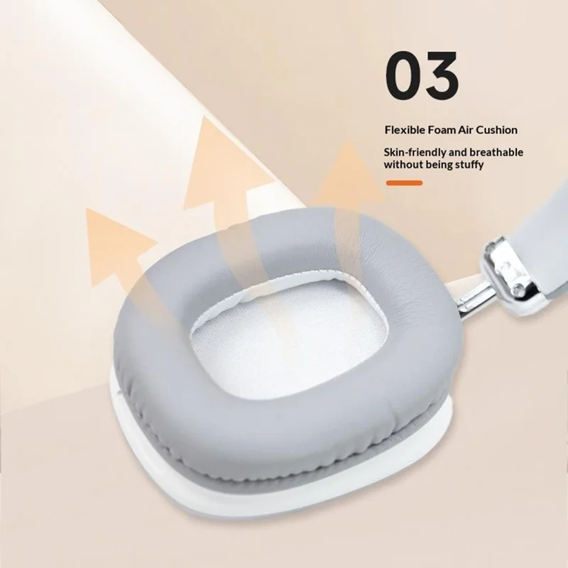 ERAZER EM-Z03 Bluetooth-compatible 5.4 Headphone HiFi Sound Low Latency Headset (Invested By Lenovo) - Silver