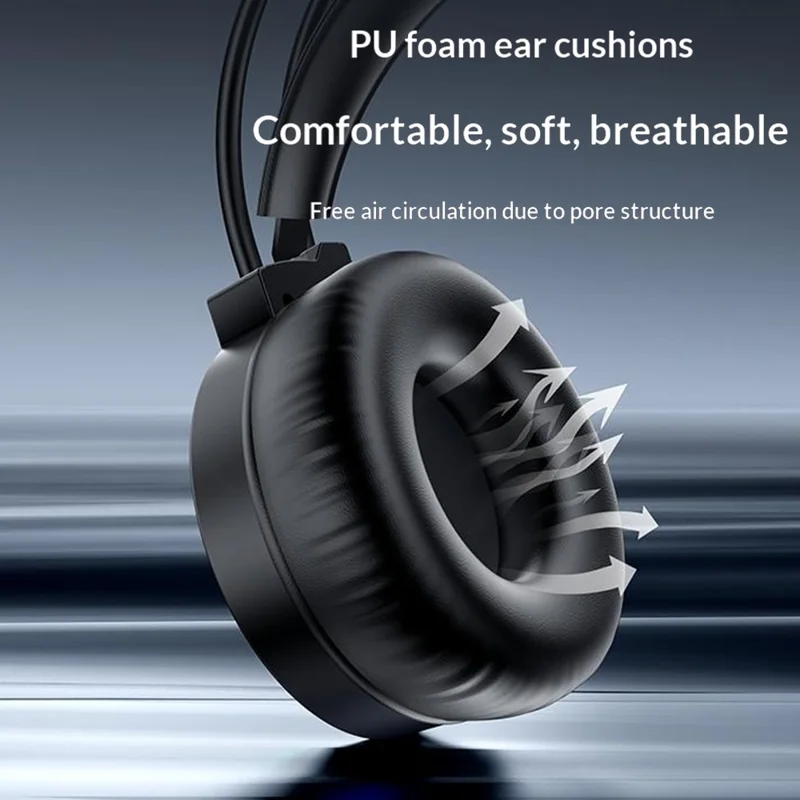 YESIDO EK06 Wired RGB Gaming Headset 40mm HD Speaker 360° Microphone Headphone for PC Computer