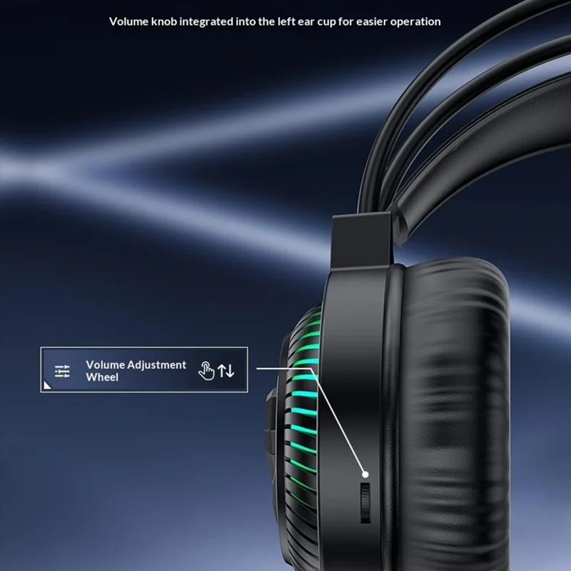 YESIDO EK06 Wired RGB Gaming Headset 40mm HD Speaker 360° Microphone Headphone for PC Computer