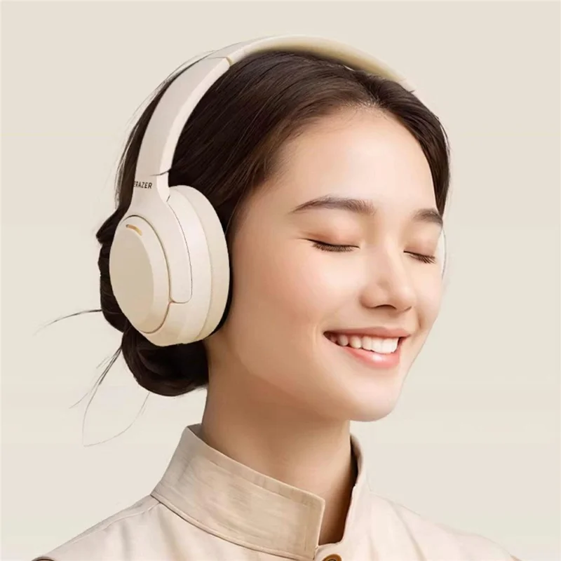 ERAZER L7 Wireless Bluetooth-compatible Headphones 24H Playtime 500mAh Over Ear Headset for Gaming Music (Invested By Lenovo) - Beige