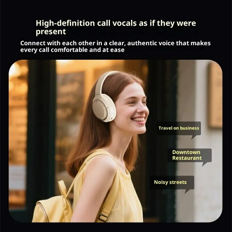 ERAZER L7 Pro Wireless Bluetooth-compatible Headphones ANC ENC Noise Cancelling Over Ear Headset for Gaming (Invested By Lenovo) - Beige