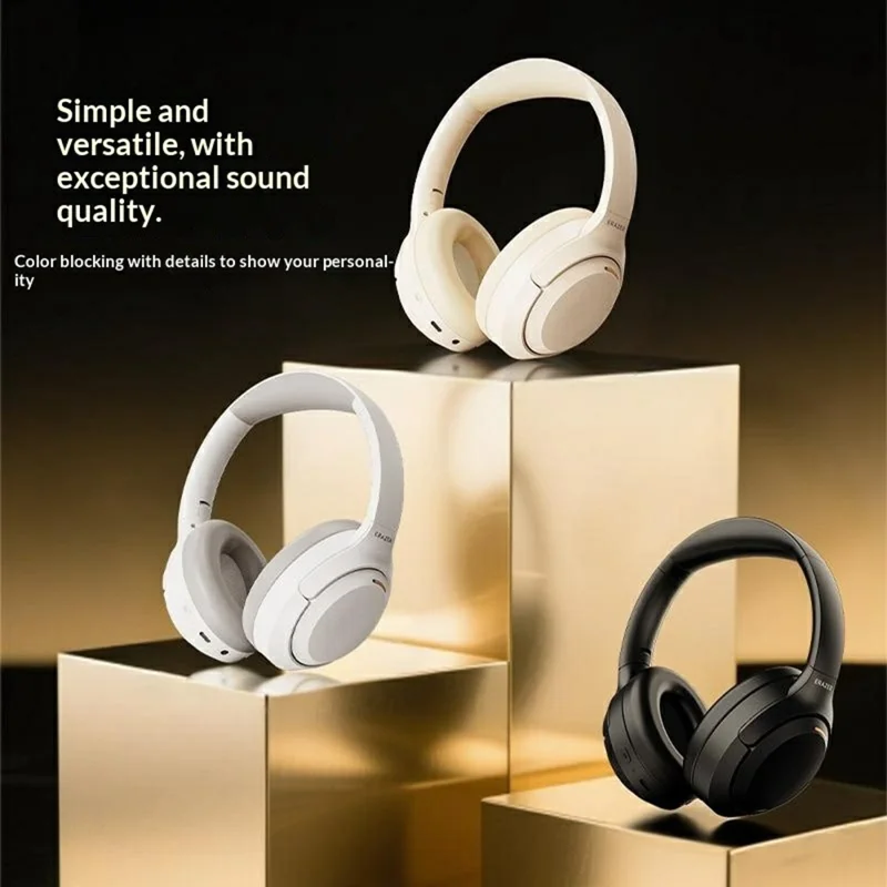 ERAZER L7 Pro Wireless Bluetooth-compatible Headphones ANC ENC Noise Cancelling Over Ear Headset for Gaming (Invested By Lenovo) - Beige