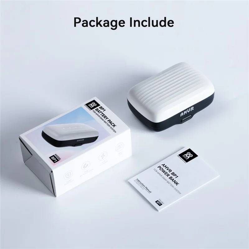 AMVR BP1 8000mAh Battery Pack Hot-Swappable Magnetic Power Bank for VR Headset Phone Tablet - White