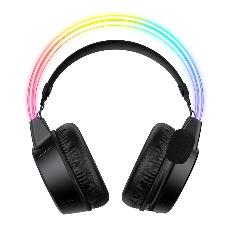 ONIKUMA GT889 Auriculares Gaming Inalámbricos 2.4G Bluetooth Compatible Conexión Triple Modo RGB Iluminación Auriculares para PC - Negro