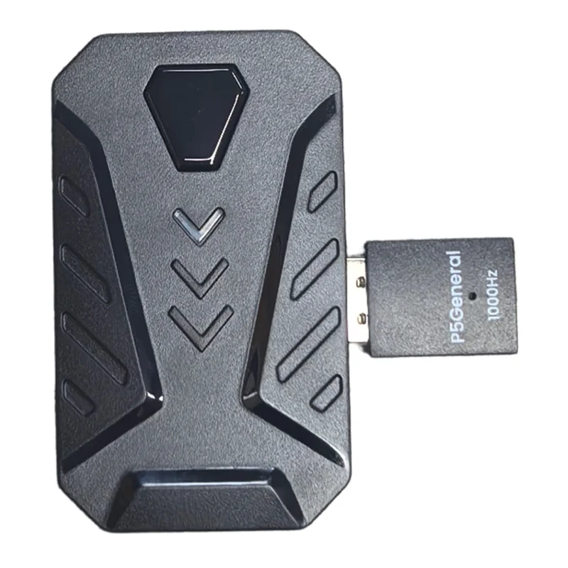 HXSJ Master-P5 Adapter Kontrolera Gry do Konsoli PS5, Klawiatura i Mysz z Efektem RGB, Przetwornik z Częstotliwością 1000Hz - Czarny