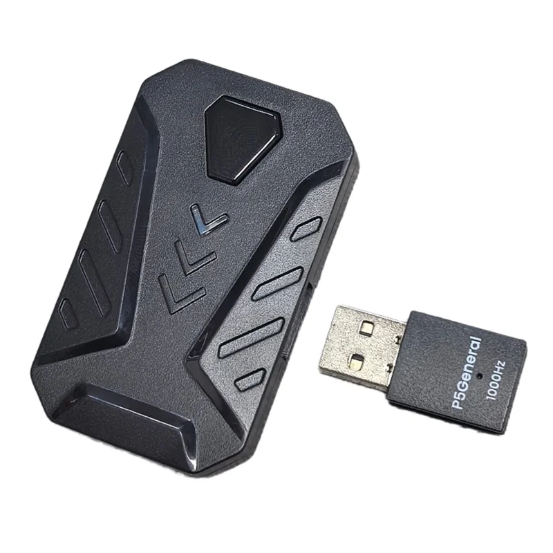 HXSJ Master-P5 Adapter Kontrolera Gry do Konsoli PS5, Klawiatura i Mysz z Efektem RGB, Przetwornik z Częstotliwością 1000Hz - Czarny