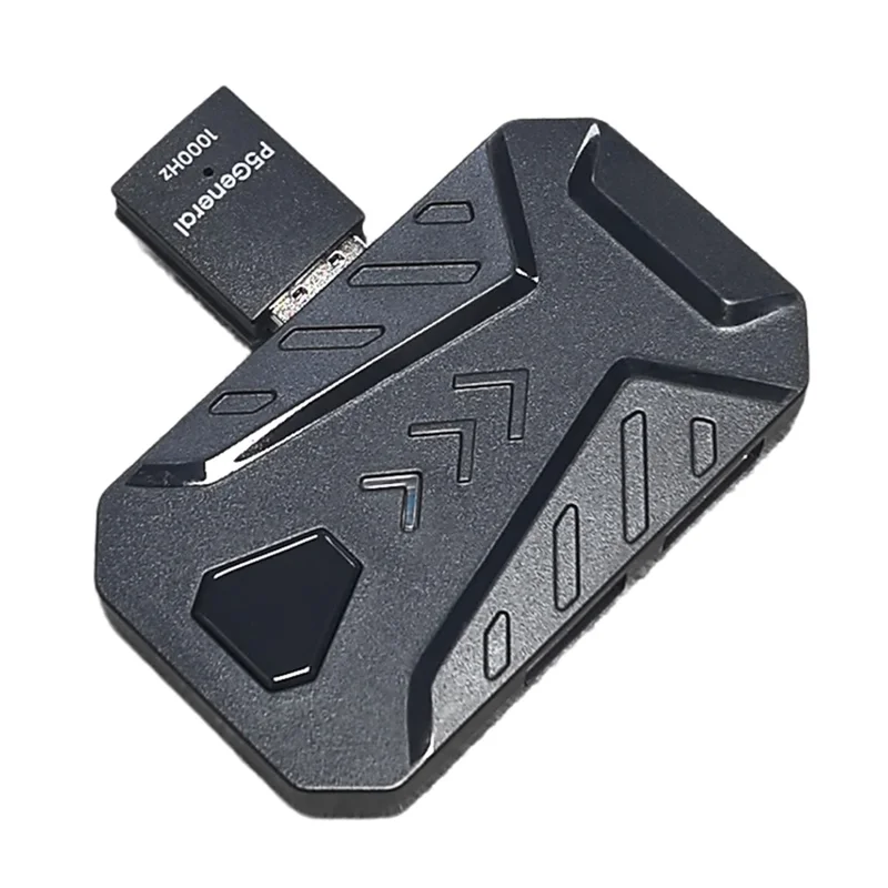 HXSJ Master-P5 Adapter Kontrolera Gry do Konsoli PS5, Klawiatura i Mysz z Efektem RGB, Przetwornik z Częstotliwością 1000Hz - Czarny