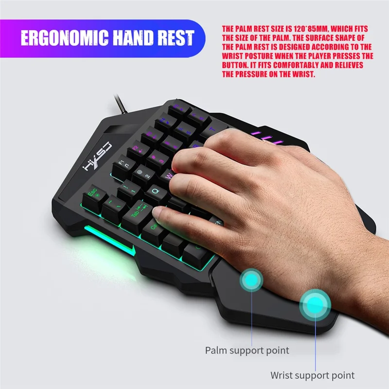HXSJ P5+V100+H300 Keyboard Mouse Converter Kit 1000Hz Gaming Console Controller Adapter Set for PS5  /  PS3  /  PS4  /  Xbox One  /  Xbox 360 /  Nintendo Switch - Black