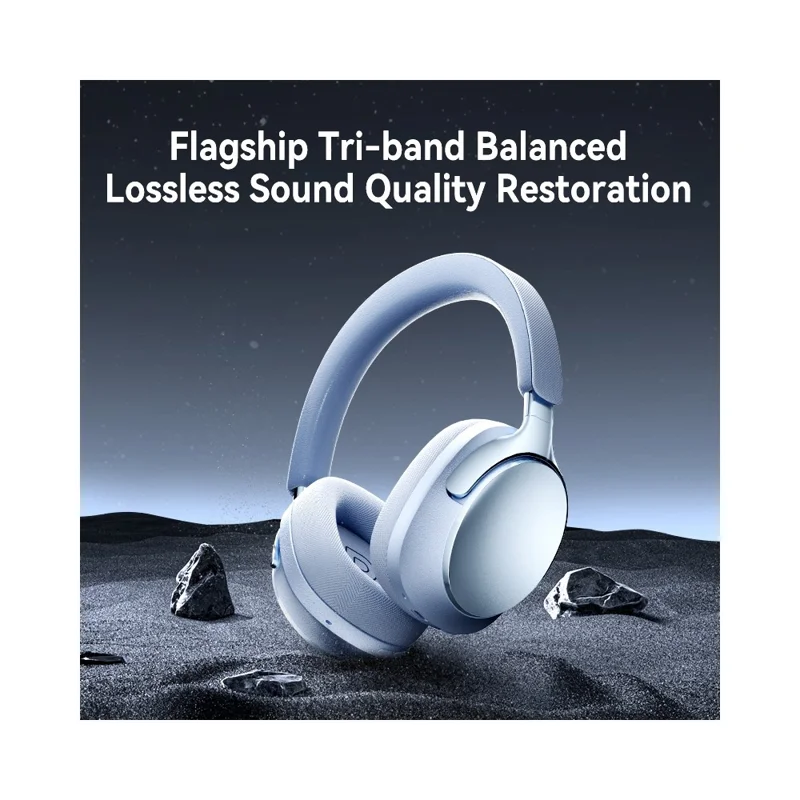 EL-GT5 Wireless Bluetooth-compatible Headphone ANC Noise Cancelling 140H Playtime Headset for Gaming Music - Blue