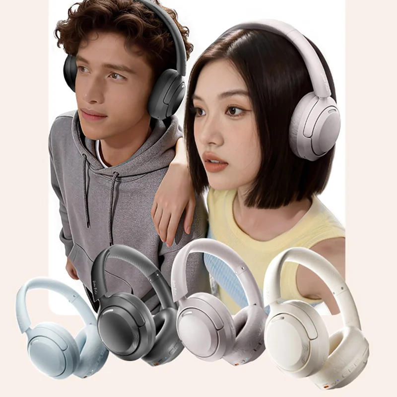ZAODON YUNX Bluetooth-compatible Headphones 50dB ANC Noise Cancelling Over-Ear Wireless Headset - Beige