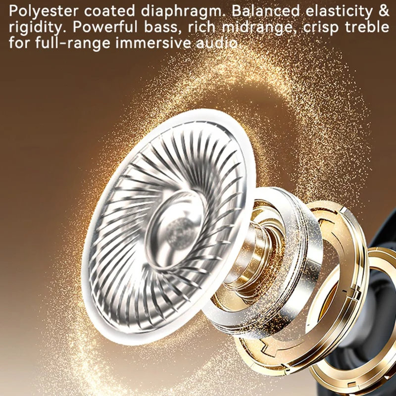 ZAODON YUNX Bluetooth-compatible Headphones 50dB ANC Noise Cancelling Over-Ear Wireless Headset - Beige