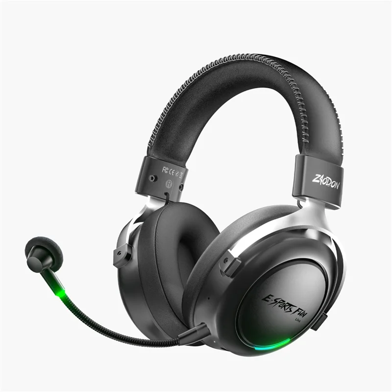 ZAODON LINX Gaming Headset 53mm Drivers 2000mAh 4-Mode Connectivity Bluetooth-compatible 6.0 Over-Ear Headphones - Black