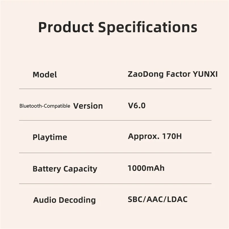 ZAODON V10 Active Noise Cancelling Headphones Bluetooth-compatible 6.0 Headset - White