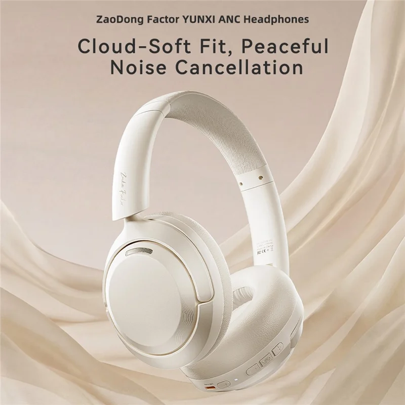 ZAODON V10 Active Noise Cancelling Headphones Bluetooth-compatible 6.0 Headset - White