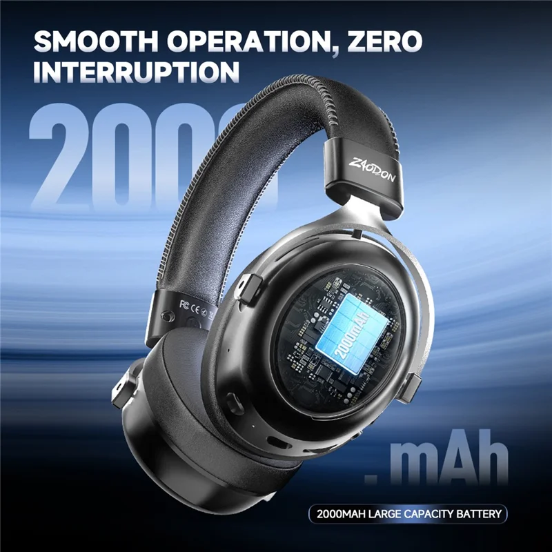 ZAODON LinX G5 Wireless Gaming Headset Bluetooth-compatible 6.0 4-Mode 7.1 Virtual Surround Sound - Black