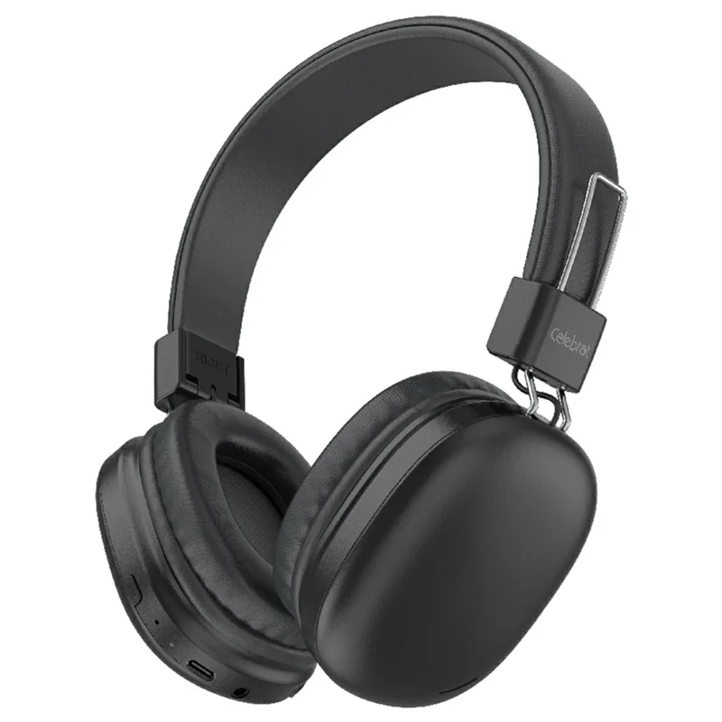 CELEBRAT A42 Wireless Bluetooth-compatible Headset Over-Ear HiFi Stereo Foldable Headphones - Black