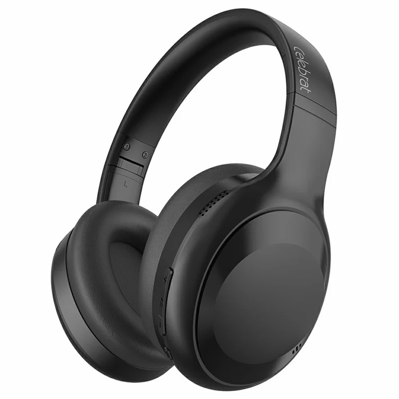 CELEBRAT A48 Wireless Over-Ear Bluetooth-compatible Headphones 40mm Driver Foldable Headset - Black