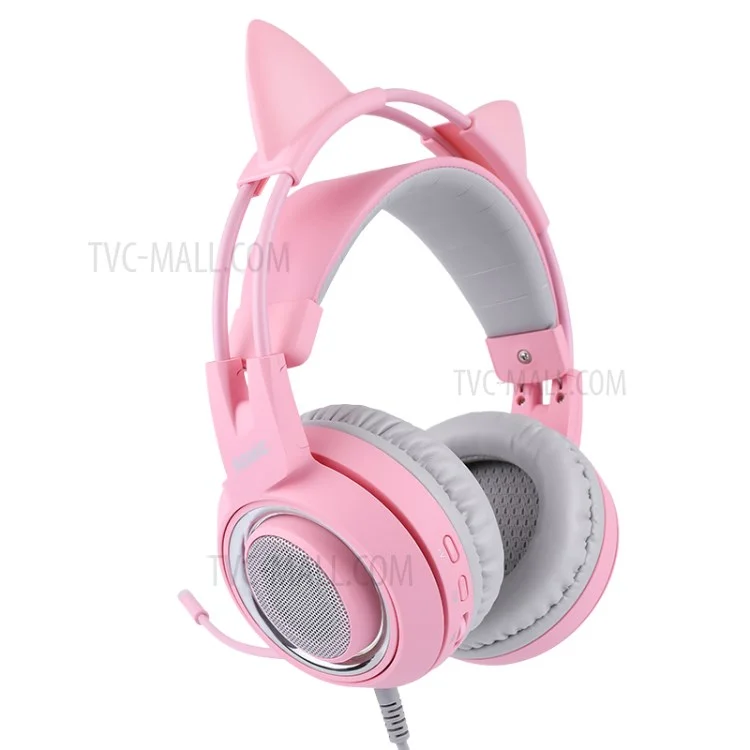 SOMIC G951 Over-ear Anchor E-sports Game Pink Headset USB Wired Headphone