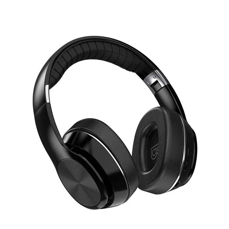 Noise Canceling Headphones Bluetooth-compatible 5.0 Foldable Headset Over Ear Stereo Wireless Earphones for PC Cell Phones - Black