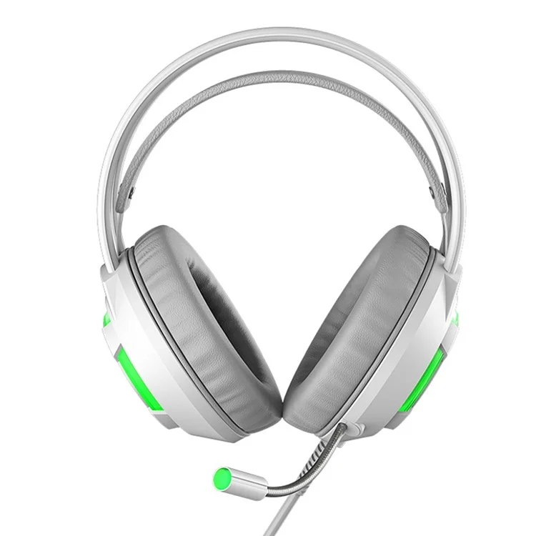 Ajazz AX120 Fone de Jogo Sobre o Fone de Ouvido de 3,5 mm + Plugue USB Com Microfone de Redução de Ruído - Rosa