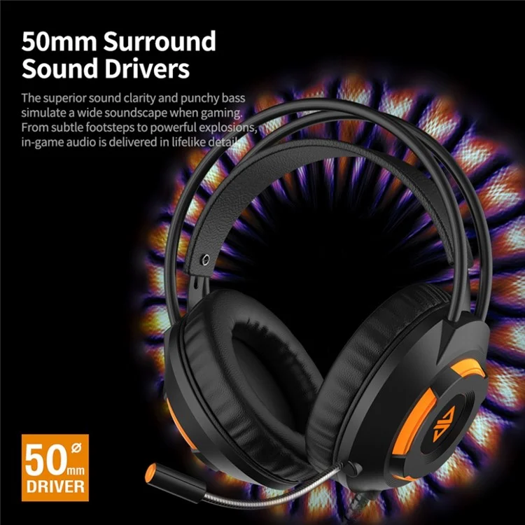 Ajazz AX120 Fone de Jogo Sobre o Fone de Ouvido de 3,5 mm + Plugue USB Com Microfone de Redução de Ruído - Rosa