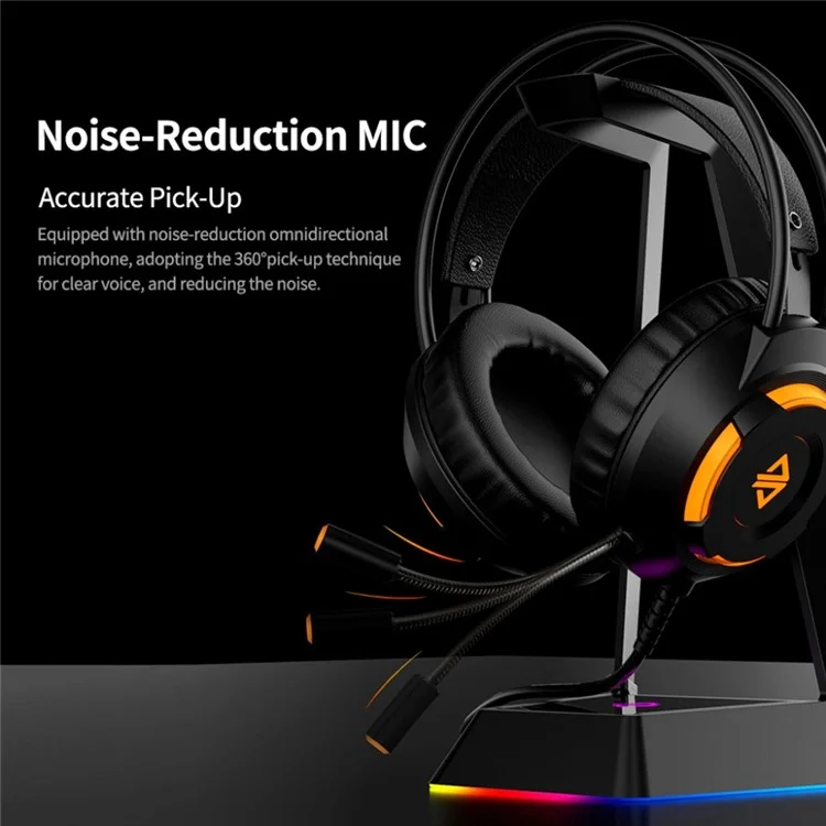 Ajazz AX120 Fone de Jogo Sobre o Fone de Ouvido de 3,5 mm + Plugue USB Com Microfone de Redução de Ruído - Rosa