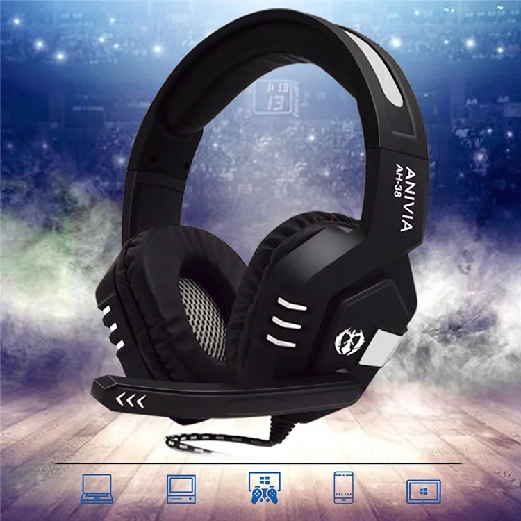 ANIVIA AH38 Casque de Cas de Casque Câblé Monvia Musique de Jeu Stéréo Ordinateur de Jeu Stéréo