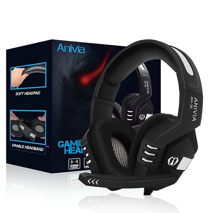 ANIVIA AH38 Casque de Cas de Casque Câblé Monvia Musique de Jeu Stéréo Ordinateur de Jeu Stéréo