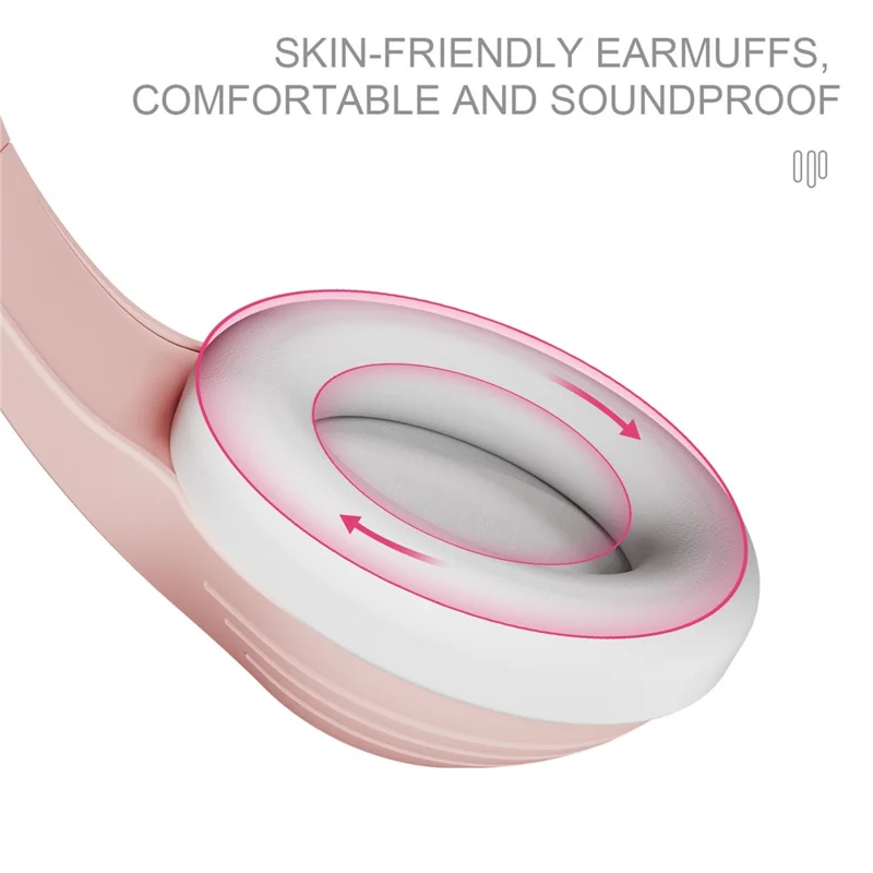 ANIVIA A9 Over-head Wired Bass Stereo Headphone Computer Gaming Music Headset with 3.5mm Audio Jack - Pink