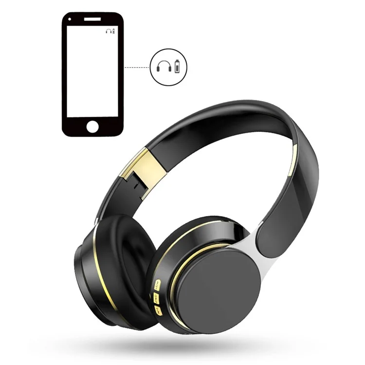 GN-25 Bass Over-head Casque Stéréo Casque Bluetooth Écouteur avec Diaphragme Vibrant de 40 mm et Prise Audio 3,5 mm - Rouge