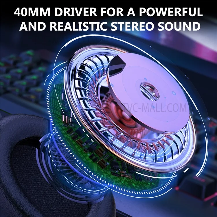 ONIKUMA X7 Pro Gaming Headset Wired Computer Headphone with Microphone for PC Xbox PS4, RGB Light
